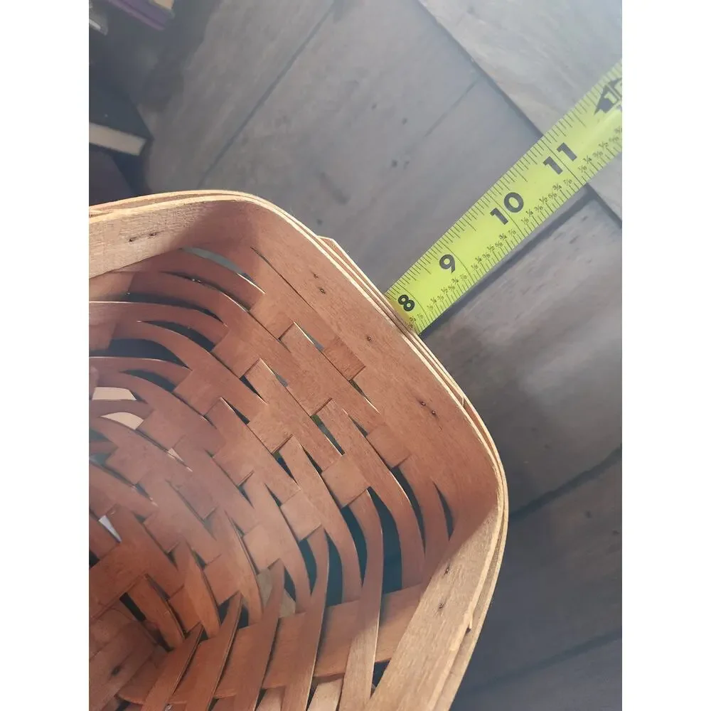 Longaberger Handwoven Shopping Tote Basket Single Arch Handle